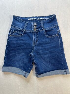GOGO JEANS  Dark Blue High-Rise Denim Shorts WOMENS SIZE 3/26
